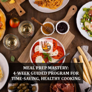 Meal Prep Mastery: 4-Week Guided Program for Time-Saving, Healthy Cooking